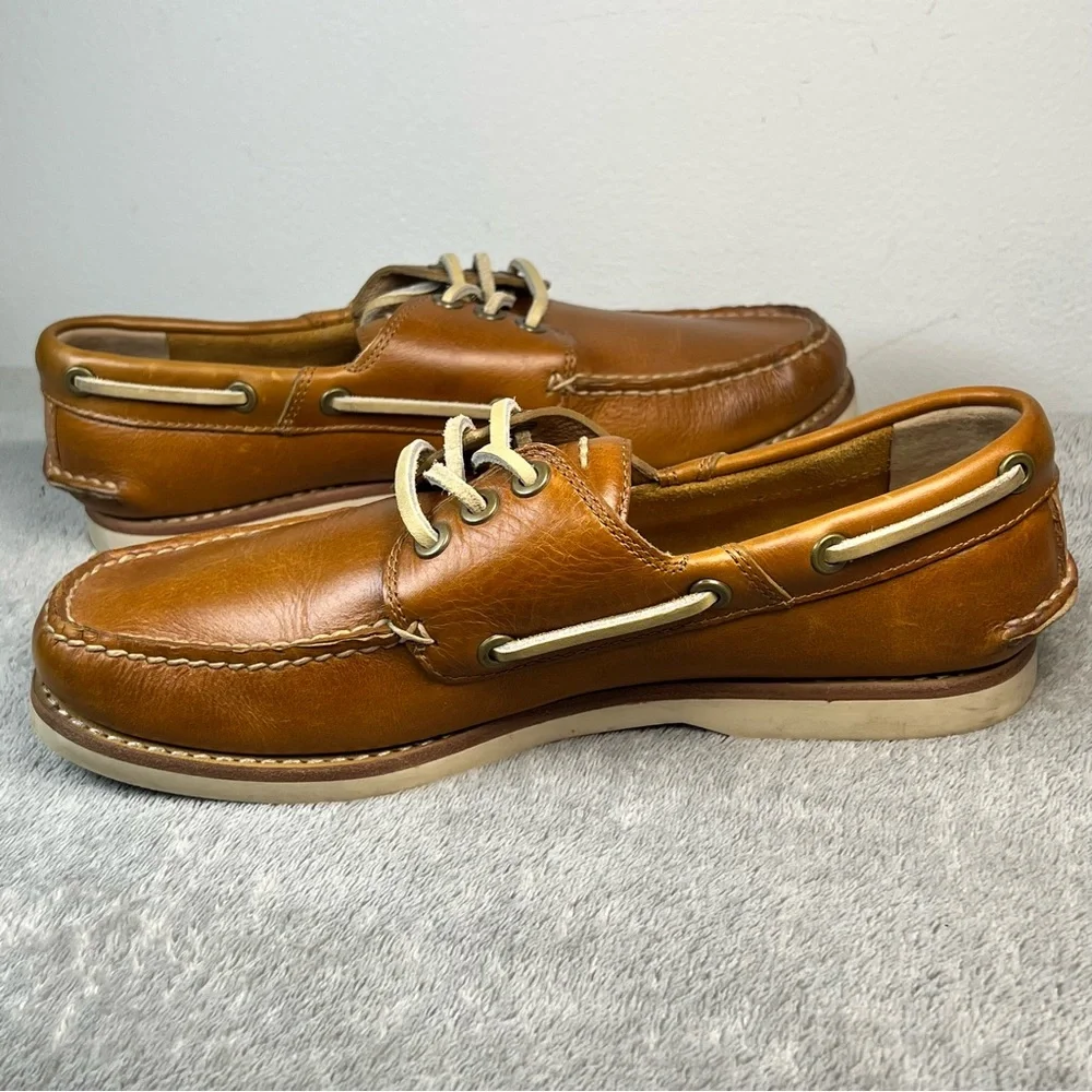 frye Men's Sully Boat Shoe Camel size8Mens US. ordrA6